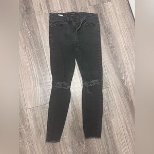 Joe's Jeans Charcoal Distressed Skinny Jeans